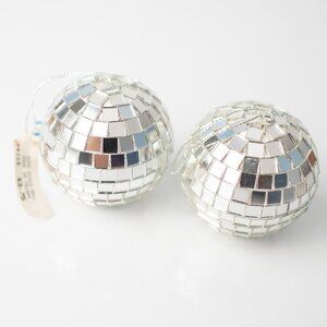 Stevey Disco Ball Christmas Ornaments by Leanne Ford for Crate & Barrel Set of 2
